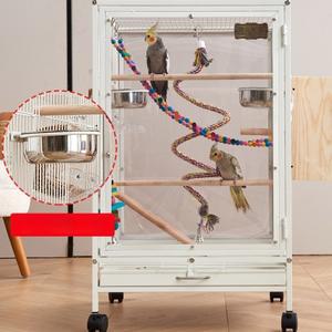 앵무새 이동장 새장 사이즈 둥지 거치대 왕관 물통 암막 배낭 반려조 귀여운 외출용 많은