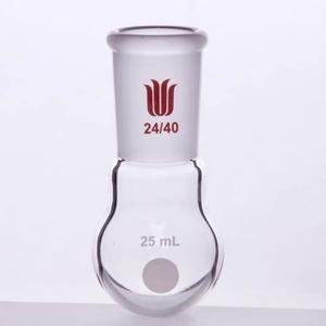 단일 목 둥근 바닥 볼 병, 조인트 24/40, 용량 25mL-500mL, 붕규산 유리 플라스크