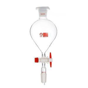 PTFE 피스톤 유리 구형 분리기 깔때기, 19 #24 #29 # 표준 마우스 플러그 낙하 60ml ~ 1000ml, 1 개