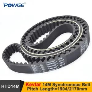 POWGE 2170 14M 동기 벨트 네오프렌고무 Kevlar 코어 포함 W=28mm 치아=155 HTD14M 타이밍
