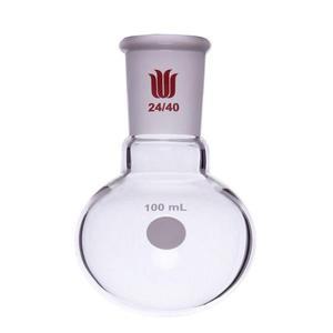 SYNTHWARE 단일 목 둥근 바닥 볼 병, 조인트 24/40, 용량 25mL-5000mL, 붕규산 유리 플라스크