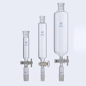 화학 실험을 위한 1pc 10ml-1000ml 실험실 붕규산 유리 원통형 분리 깔때기