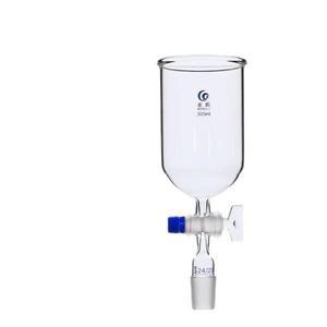 실험실 교육 도구용 투명 유리 원통형 피드 깔때기, 피스톤 포함, 19 #24 # 프로스트 표준 조인트, 50ml ~
