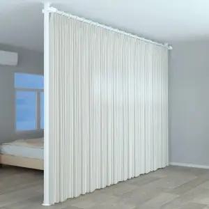 홀딩도어 가림막천 우풍 차단 침실 직선형 가림막 파티션 패브릭 커튼 거실 홈데코 블라인드