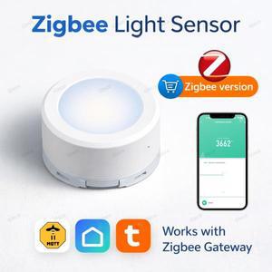 Zigbee 주변집열판 조도 센서 MQTT 버전 또는 Tuya 스마트 홈 밝기 감지기는 게이트웨이 허브와 함께 작동