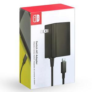 스위치 충전기 - 업그레이드된 IC 모듈, 5FT 케이블 코드로 2시간 미만의 15V 2.6A USB C 전원 어댑터 고속 충전 라이트, OLED, 스팀 덱과 호환 TV 모드 지원