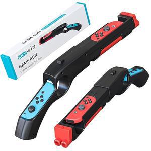 N-Switch JoyCons용 스카이윈 건 컨트롤러 - 닌텐도 스위치 슈팅 게임, 재미있는 게임 액세서리 및 애호가를 위한 선물, 크리스마스, 부활절 또는 생일 선물(블랙)과 호환 [스위치 2와 호환되지 않음]