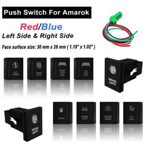 12V 푸시 버튼 스위치 VW 폭스 바겐 Amarok 자동차 교체 부품에 대 한 빨간색/노란색/파란색 Led 빛 ON OFF