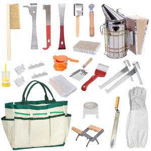 비캐슬 양봉, 정리 핸드백이 포함된 22PCS 양봉 도구 키트, 용품 - 초보자 및 전문 양봉가를 위한 모든 키트 스타터