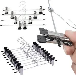 5/10/20 PCS 바지 클립 다기능 금속 조정 가능한 걸이 필수 가정용 옷장 보관 항목 ZYF