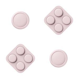 닌텐도 스위치 2용 플레이바이탈 버튼 캡 + 엄지 그립 세트, 실리콘 컬러 ABXY 방향 커버 2개, 조이콘용 조이스틱 2개 - 핑크