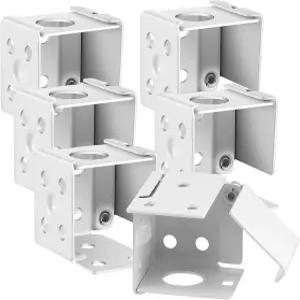 Hotop 6 1인치 블라인드 브래킷 화이트 프로파일 박스 마운팅 철제 창문 헤드레일 금속 로우