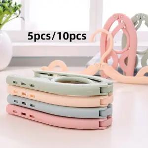5pcs/10pcs Foldableable 휴대용 옷 걸이 여행 랙 다기능 스토리지 홈 비즈니스