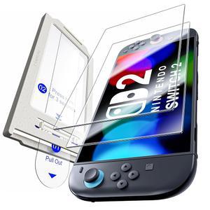 스위치 스크린 클리 있는 스위치2 9H 제거 기능이 자동 회례 먼지 HD 프로텍터용 유리