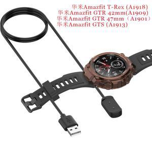 Amazfit T-Rex / GTR 42 47mm/ GTS 충전기용 스마트 시계 충전기, USB 충전 케이블 크래들 독  1M