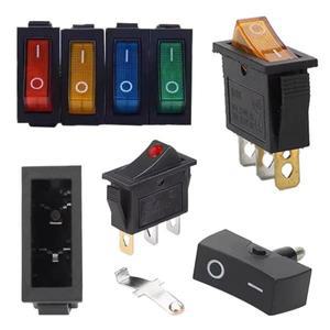 8Pcs 로커 스위치 ON-OFF 3Pin KCD3 보트 모양 2 토글 (전기 장비 용 조명 포함)