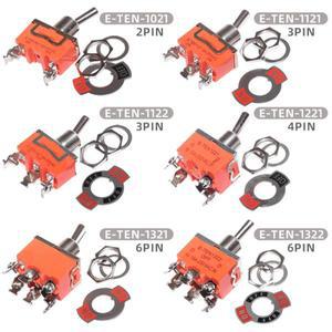 소형 토글 스위치 on-off on-on 전원 로커 방수 캡 E-TEN-1021/1121/1122/1221/1321/1322 SPST DPDT SPDT
