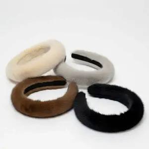 [콩심팥심]로얄 럭셔리 4color 풀스킨 밍크 퍼 헤어 밴드 머리띠