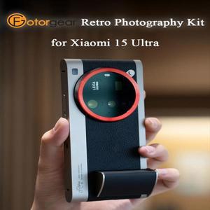 Fotorgear 레트로 케이스 키트(사이드 핸들 T-마운트 및 67mm 어댑터 포함) Xiaomi 15 Ultra 사진 키트용