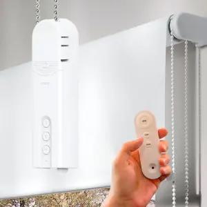 아우라 롤러 스마트 쉐이드 드라이버 리모컨 및 WiFi 동글 기존 블라인드 자동화 비드 윈도우 최대 4x5피트