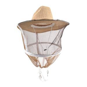 가시성이 높은 AukBeeFun 양봉 베일 모자 - 360 방수 보호 장비와 낙하 방지 탄력 어깨 끈 및 바람 코드로 벌집 검사, 통기성 면 리넨