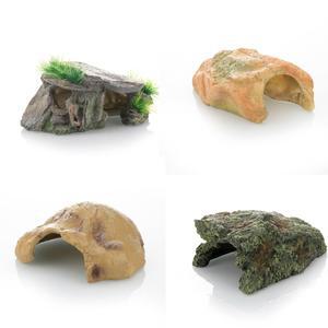 거북이은신처플랫폼 파충류동굴쉼터 수지장식 등반겸용 테라리움용