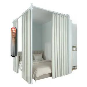 거실 패브릭가리개 핑크레니 가림막천 침 가리개 홀딩도어