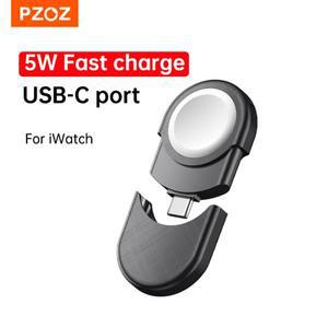 PZOZ 휴대용 무선 충전기 애플 워치 시리즈 11 10 9 8 7 6 5 SE 울트라 2 3 iWatch USB 타입 C 자석