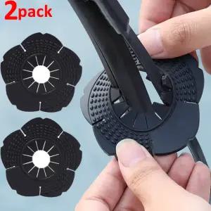 자동차 앞 유리 와이퍼 암 보호대 커버 방진 블레이드 자동 실리콘 패드 나뭇잎 방지 액세서리 2 개