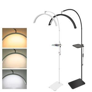 U자형 반달 조명 36W 뷰티 램프 속사이드미러바이저 연장 네일용 트레이 포함 LED 플로어