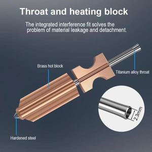 플래시 포지 AD5X 액세서리 바이메탈릭 노즐 신형 업그레이드 강화 스틸 핫엔드 0.25/0.4/0.6/0.8 3D 프린