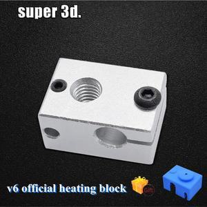 새로 업그레이드된 알루미늄 V6 공식 히트 블록 23x16x12mm E3D PT100 J 헤드 압출기 핫엔드 히터 센서 프