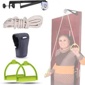 스틸 어깨 팔 풀리 시스템 세트 - 가정용 물리 용 오버 도어 재활 운동기 냉동 회전근개 및 운동 범위 강화