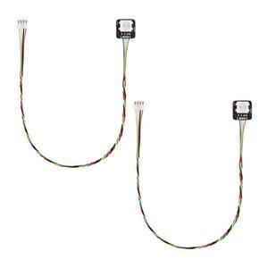 HJ-For Bambulab Cyberbrick 2PCS W S2812 RGB LED 라이트 보드 4핀 커넥터 및 3D 프린트 모델 부품 IDC0.8