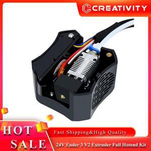 24V Ender 3 V2 압출기 전체 핫 엔드 키트(4010 냉각 팬 포함) 0.4mm 노즐 알루미늄 가열 블록 3D 프린터