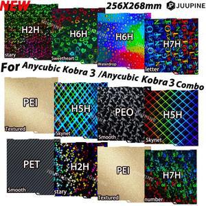 Anycubic kobra 3 콤보 빌드 플레이트 256x268 스프링 강판 PEO PET PEY 시트 3d 프린터 부품