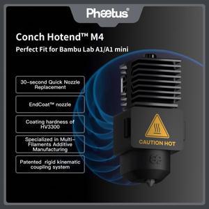 Phaetus Bambu Lab A1/A1mini 프린터 용 0.2/0.4/0.6/0.8mm 분리형 엔드 코트 노즐이있는 고품질 A1/A1 미