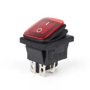 2 PC 방수 로커 스위치 온-오프 푸시 버튼 4핀