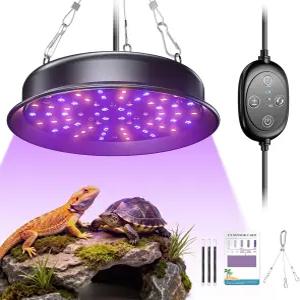 파충류를 위한 UVB 조명 3-6-12 사이클 타이머와 3 밝기의 TFNN 조명기구 거북이 수염 용뱀을 풀 스펙트럼