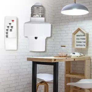 2026 스마트 LED 램프홀더 E27 AC85-265V 적외선 리모컨 타이머 색상 변경 범용 소켓 가정용 간편 설치