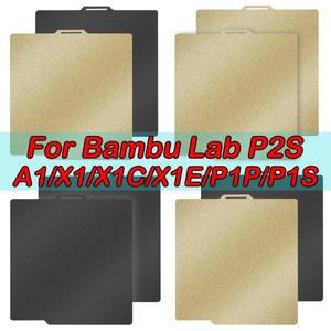 밤부랩 P2S 빌드 플레이트 텍스처드 PEI 베드 두꺼운 양면 스프링 스틸 시트 3D 프린팅용)