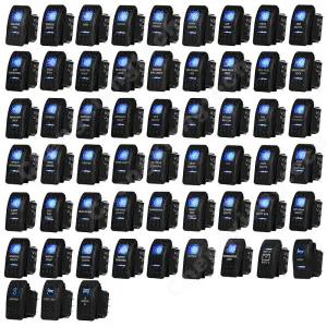 12v/24v 파란색 Led 빛 5 핀 On Off SPST 로커 스위치 7 ARB Carling 스타일 자동차 보트 방수 푸시