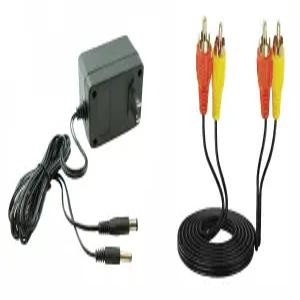 닌텐도 NES 시스템용 AC 전원 공급 가정용 충전기 + 오디오 비디오 AV 케이블 RCA 어댑터 코드와 외부 TV