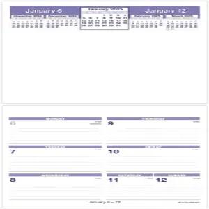 AT-A-GLANCE 2025 탁상용 캘린더 리필 주간 6인치 x 7인치 플립-A-Week (SW705X5025)