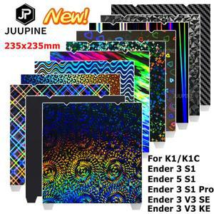 엔더 3 V3 SE 빌드 플레이트 KE 텍스처 PEI 스프링 스틸 235x235mm 스무스 PET PEO 시트 (크리에이티 K1/ S