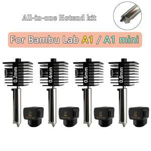 밤부랩 A1 미니 올인원 핫엔드 키트 경화강 노즐 0.2/0.4/0.6/0.8mm 3D 프린터 액세서리용