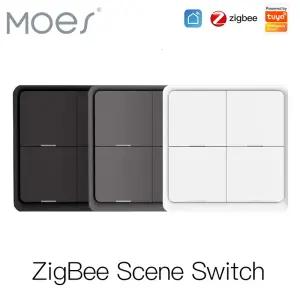 Moes ZigBee 무선 장면 스위치 핸드 헬드 푸시 단추 설정 홈 자동화 시나리오 투야 스마트 장치 12 가지
