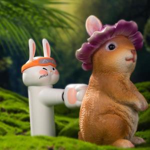 2025 미니 전기 진동 토끼 마사지 머리 정의 로고에 대 한 깊은 조직 근막 바디