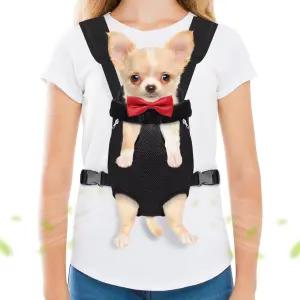 작은 개와 토끼를 위한 하이킹 캠핑 여행용 애완동물 캐리어 백팩 핸즈프리 조절 가능한 강아지 앞 레그