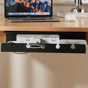 책상 아래 케이블 관리 트레이, 클램프 멀티탭 코드 거치대, 드릴링 불필요, 튼튼한 넓은 소모품